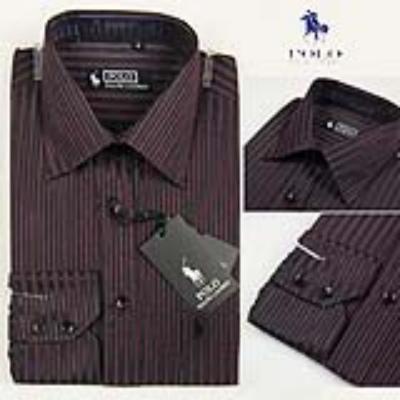 Ralph Lauren long sleeve dress shirt - black/dark red/gray strip No. 792